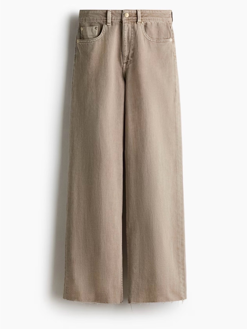 H&M Taupe Wide High Rise Jeans 6